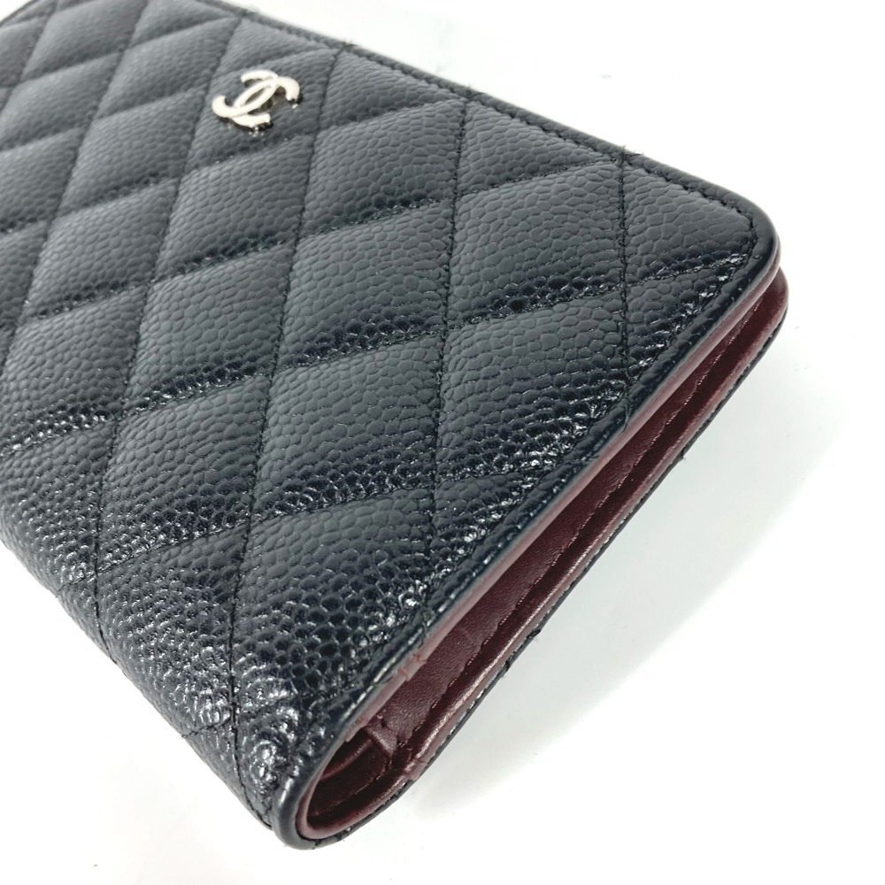 CHANEL Authentic Black Caviar Leather Logo Wallet - Picture 2 of 16
